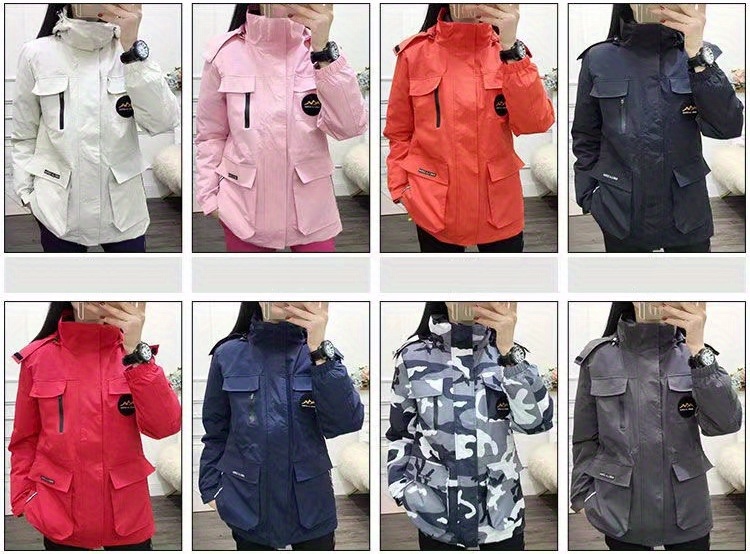 3 En 1 Chaqueta Invierno Cálida Mujer Chaqueta Impermeable - Temu