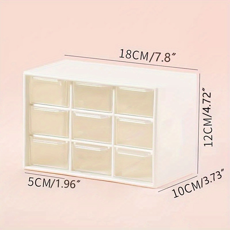 Caja de almacenamiento con 9 compartimentos para pintalabios