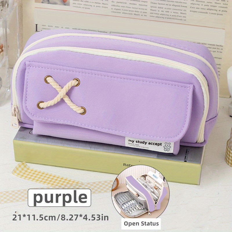 Stationery Bag Pencil Case Large Capacity Pencil Case - Temu