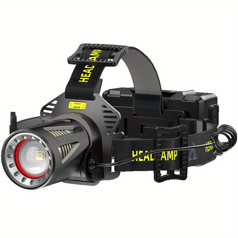Linterna Frontal LED Cabeza con recargables batería 3000Lum 4 Modo de Luz y  hasta 6 Horas Linterna Cabeza Alta Potencia para Camping, Pesca, Luz de  Emergencia