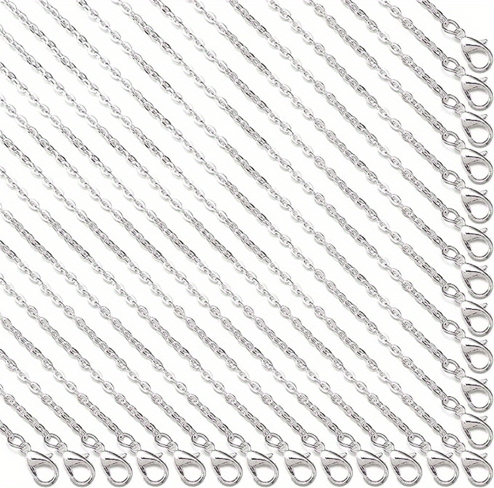 24 шт. 18-дюймовых 2 мм многоцветных кабельных цепочек из сплава для изготовления деталей 2