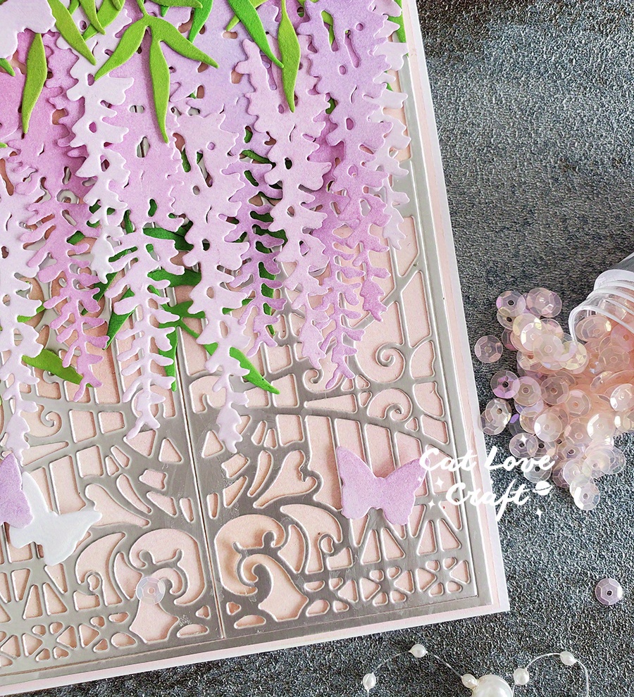 Catlove Wisteria Flower Metal Cutting Dies Scrapbooking Mold - Temu ...