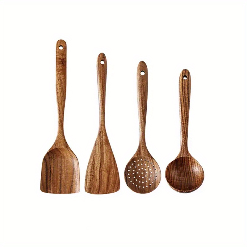 1/4/7/11pcs/set Juego Utensilios Madera Juego Cucharas - Temu