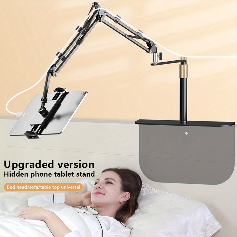 Hidden Mobile Phone Bracket Bedside For Ipad Desktop Universal Dormitory  Chase Drama Artifact Metal Tablet Support Rack - Temu