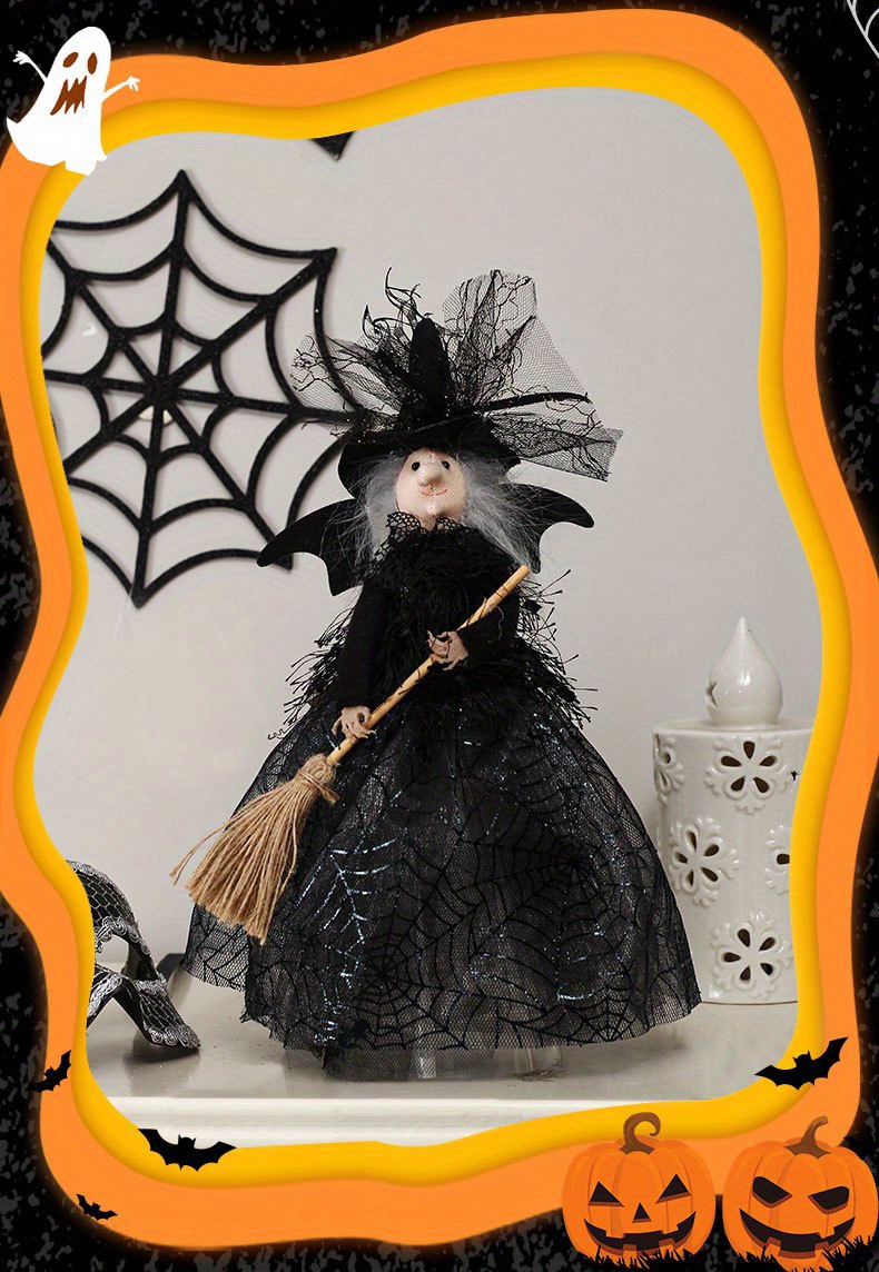 Halloween Decorations Ghost Festival Witch Doll Tree Top Star Desktop
