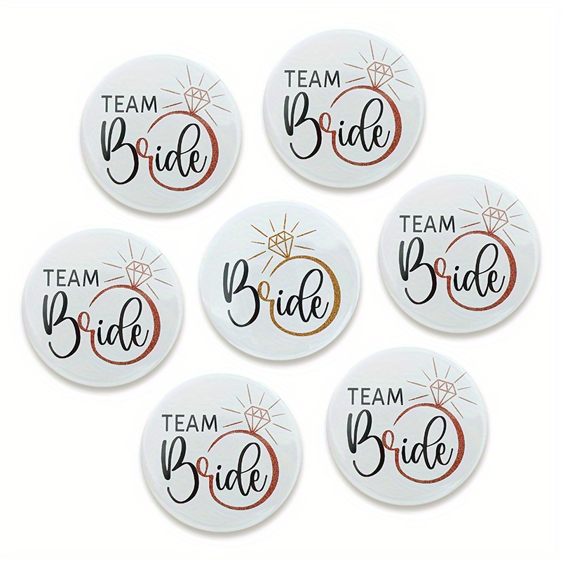 6/7pcs, Bride-To-Be Badges, Team Bride and Groom Badges, Single Party Hen Party Decorations, Bride Shower Decorations, Team Bride Accessories