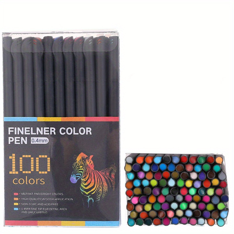 100 Colors Marker Painting Drawing Fineliner