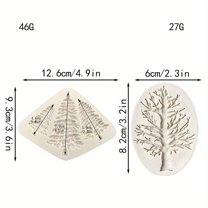 1 2 pieces   molds silicone molds 3d pine   candy molds fondant molds cookie molds diy cake decorating tools baking tools baking utensils kitchen kitchen accessories home kitchen supplies details 4