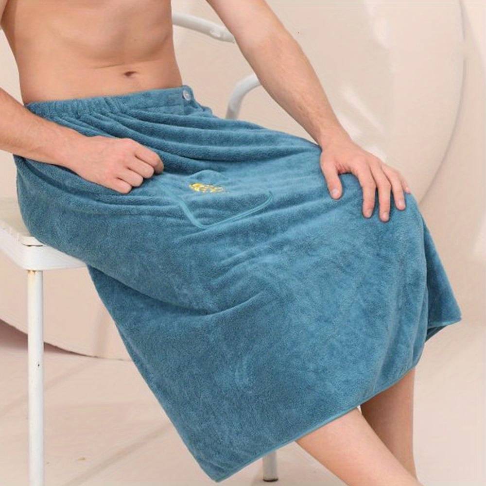 Men's Wearable Bath Towel Bath Towel Pocket Skin friendly - Temu New ...