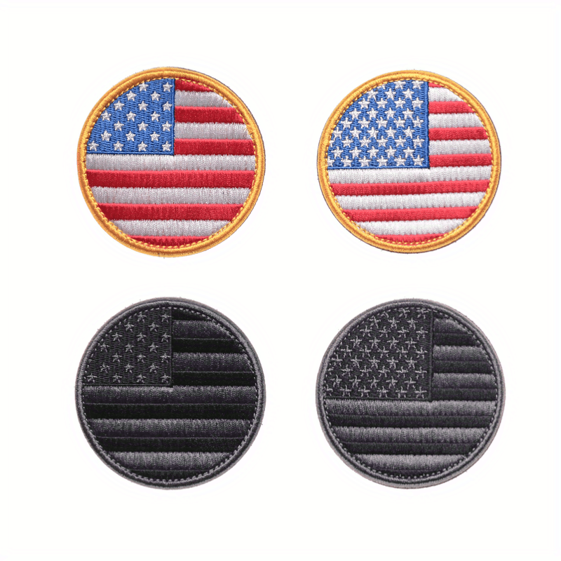 Round United States Flag Patch, Patriotic Patches