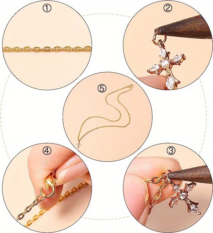 24 шт. 18-дюймовых 2 мм многоцветных кабельных цепочек из сплава для изготовления деталей 3