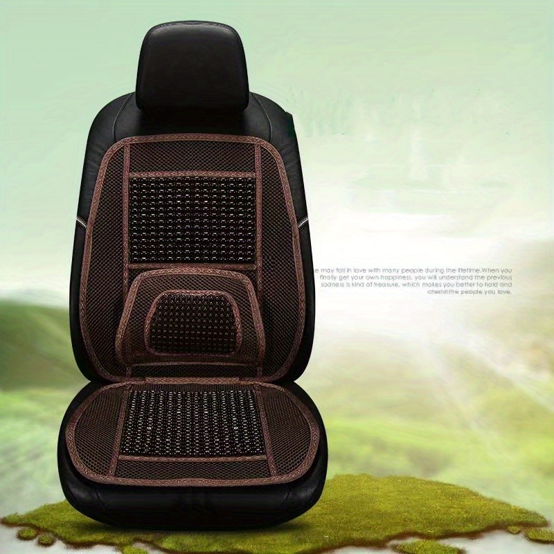 Car Cushion Summer Universal Wooden Beads Bamboo Sheet Cushion Breathable  Cooling Mat One-piece Wooden Beads Summer Cushion Seat Cushion - Temu