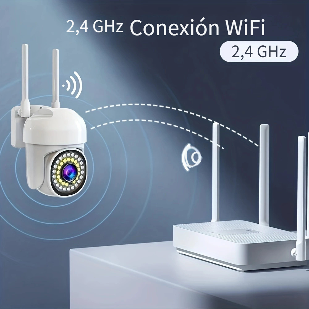 1pc HD 1080P Cámara de Seguridad Inalámbrica Wi-Fi Cámara IP PTZ para  Exteriores, AFGVK Mini Cámara de Red de Videovigilancia de Seguridad  Inteligente