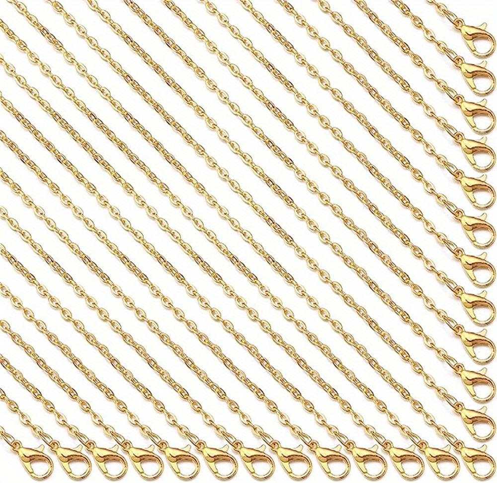 24 шт. 18-дюймовых 2 мм многоцветных кабельных цепочек из сплава для изготовления деталей 1