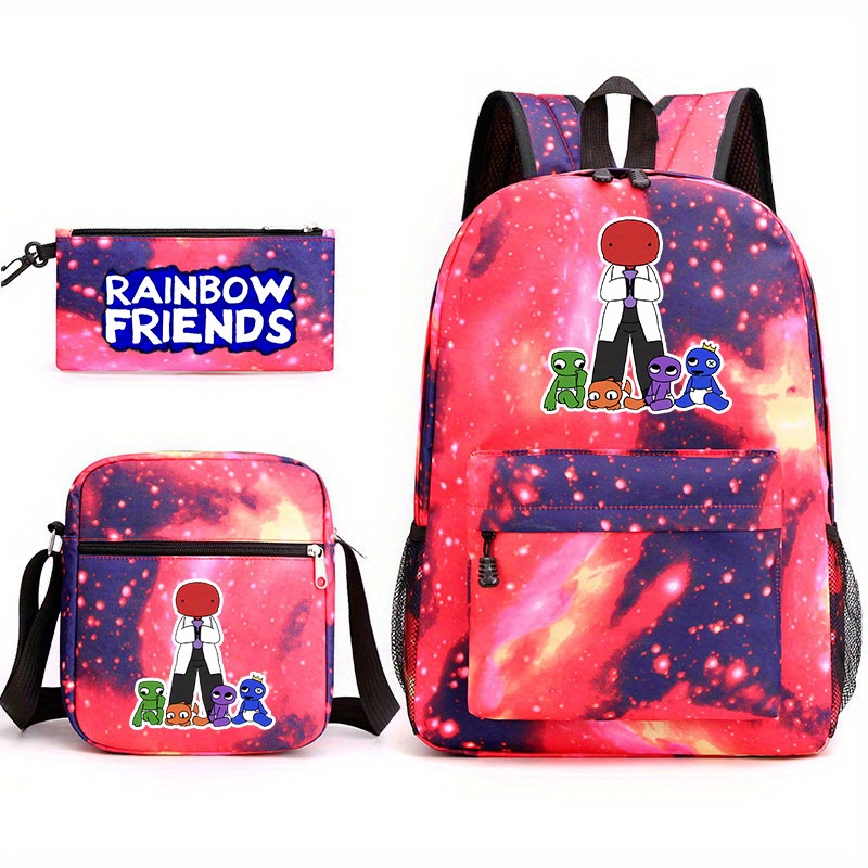 18 Inch Rainbow Friends Backpack travel bag full printing student school bag  - giftcartoon