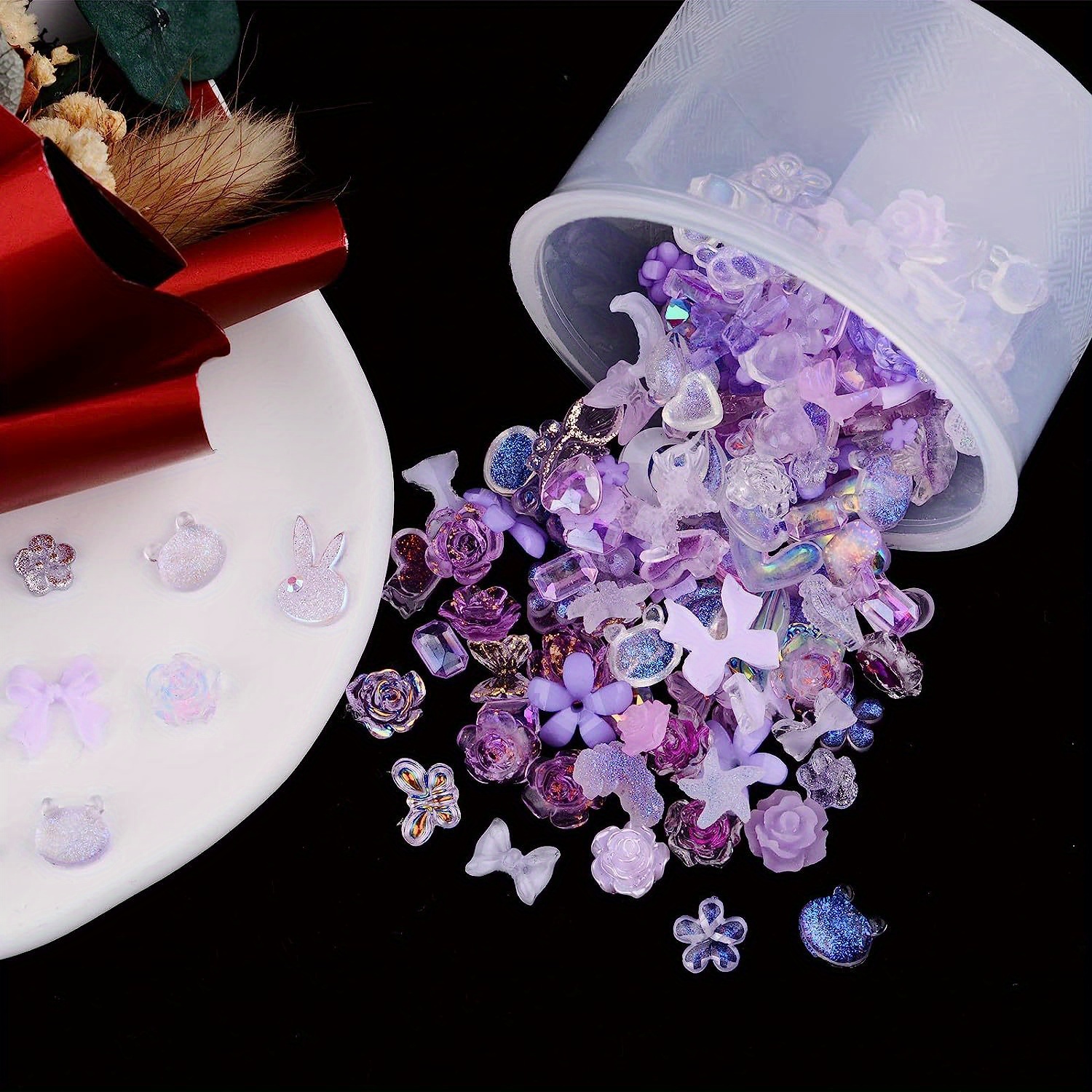 Colored Iridescent Jewels - Craft Supplies - 200 Pieces 