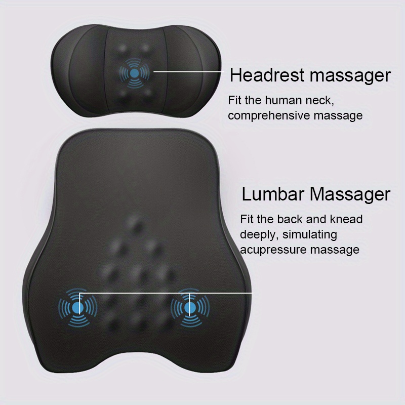 Car Headrest Massager Back Massager Massage Head Neck Waist Support Auto  USB Electric Shoulder Foot Massage Memory Foam Pillow - AliExpress