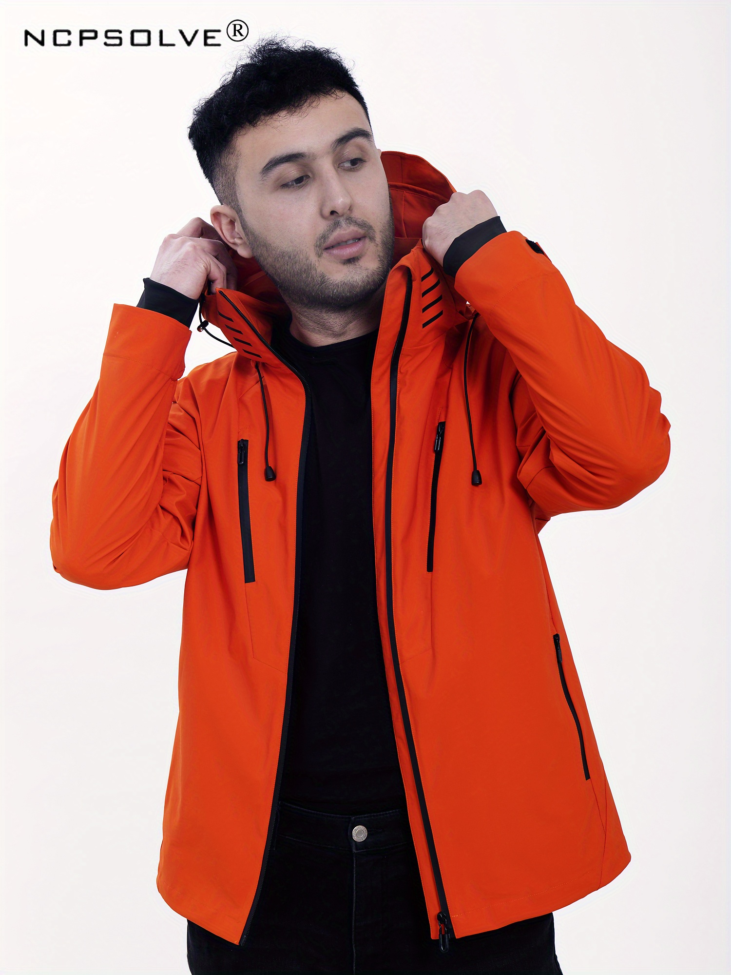 Waterproof Men's Hooded Jacket For Outdoor Activities Temu