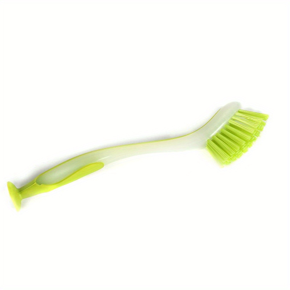 Pot And Dish Brush, Stiff Bristle Dishwashing Brush, Long Handle Cleaning  Brush, Dish Cleaning Brush With Built-in Scraper, For Cleaning Dishes, Pots  And Pans, Kitchen Sink, Green - Temu