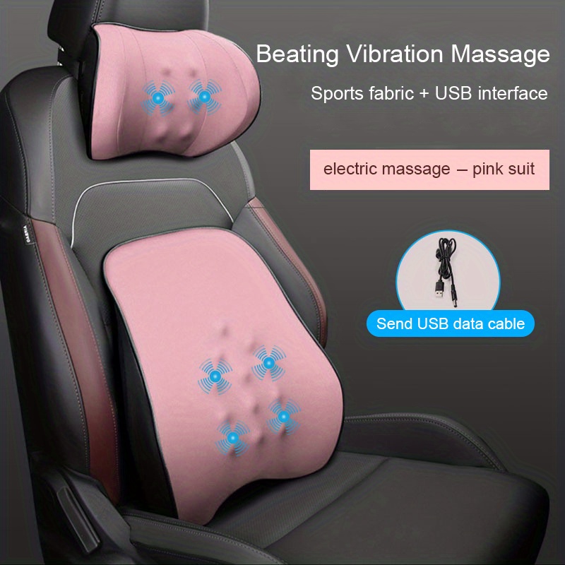 Car Seat Vibration Lumbar Headrest Massager - 2