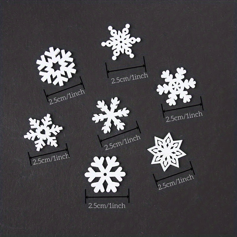 Wooden Christmas White Snowflake Cutouts Ornaments - Temu