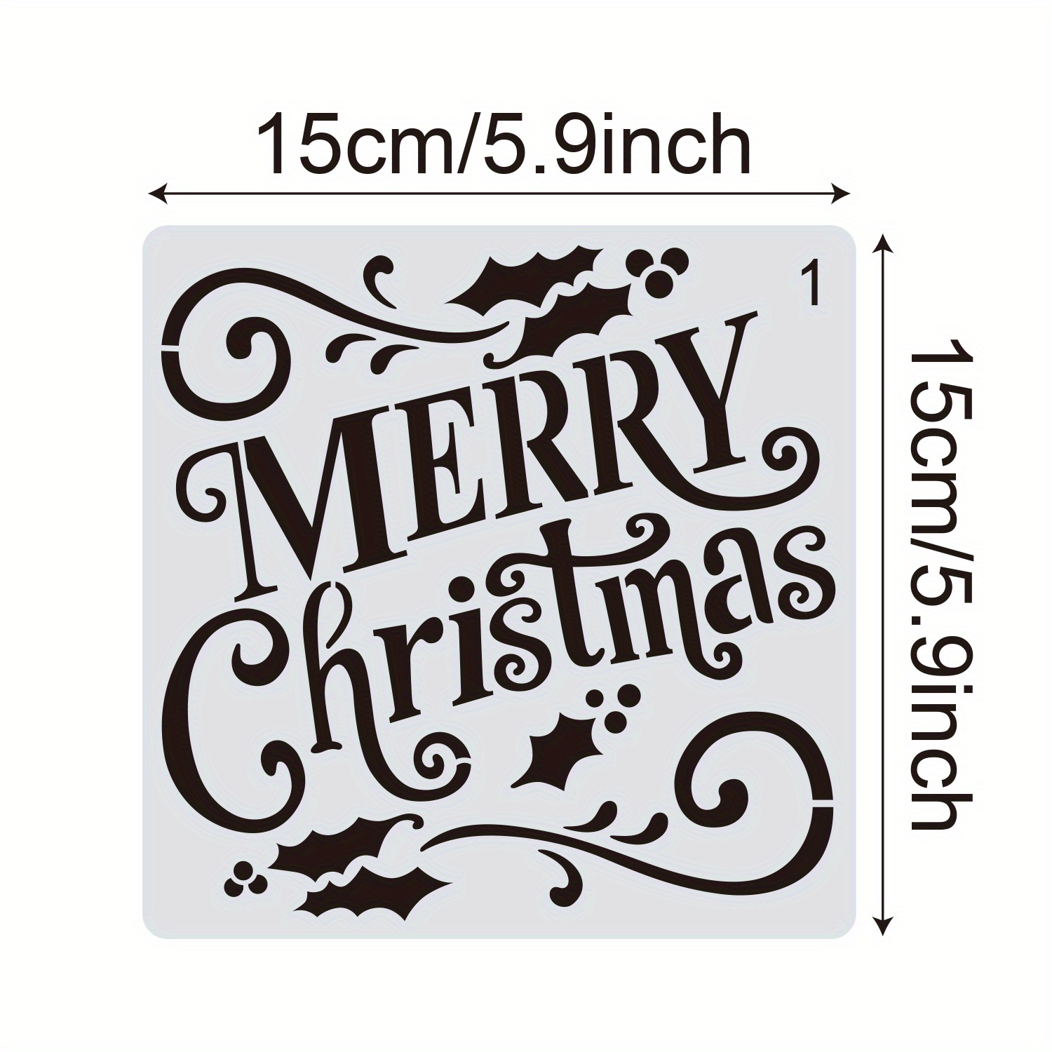 Merry Christmas Embossing 12 x 12 Stencil, FS108 by Designer Stencils