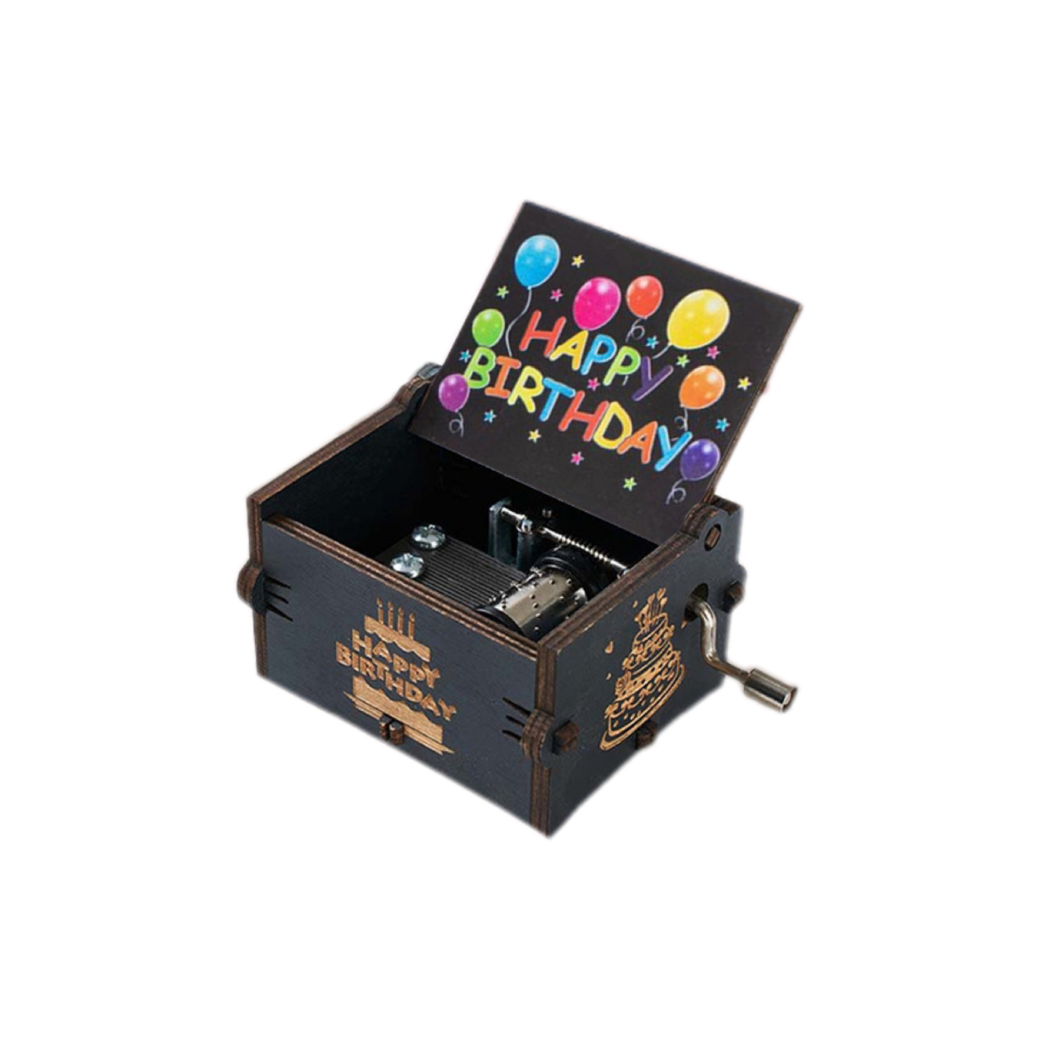 Happy Birthday Wooden Mini Colorful Music Box Birthday Gift Temu