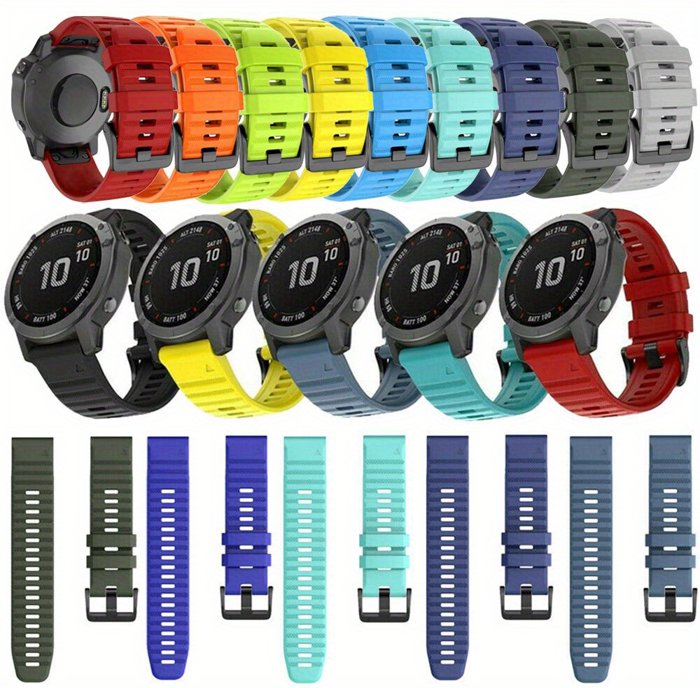 Sport Silicone Watchband Wriststrap for Garmin Fenix 6X Pro 5X 7X 3HR  ремешок для часов Easy
