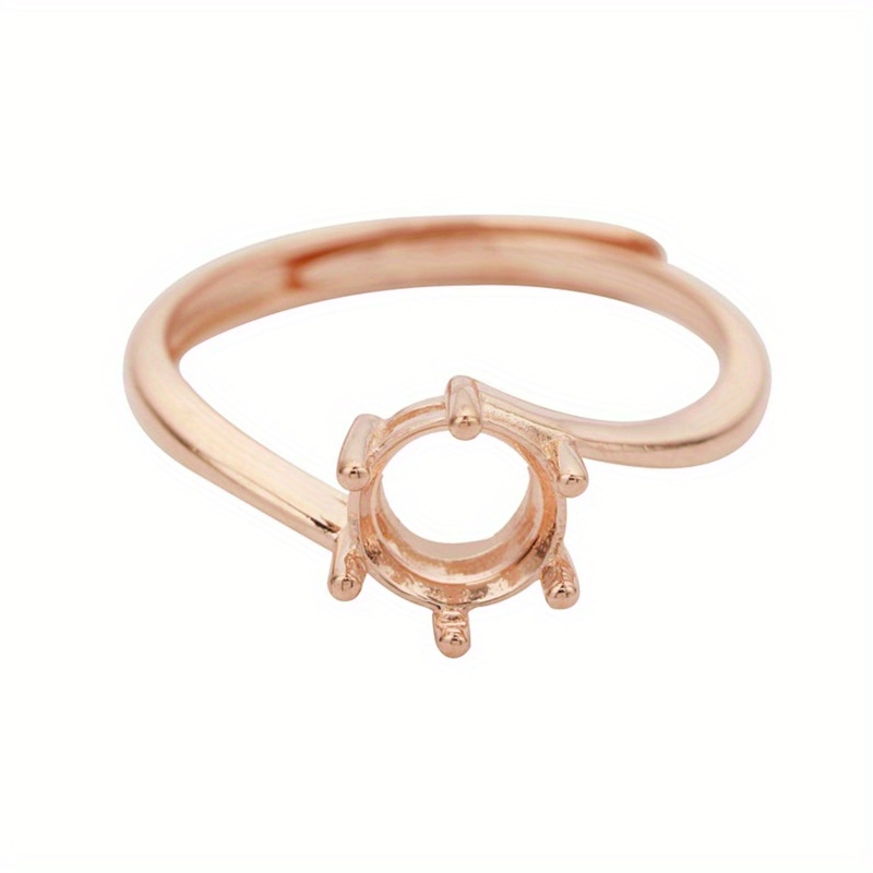 5-9mm Round Six Prong Ring Settings for DIY Rings