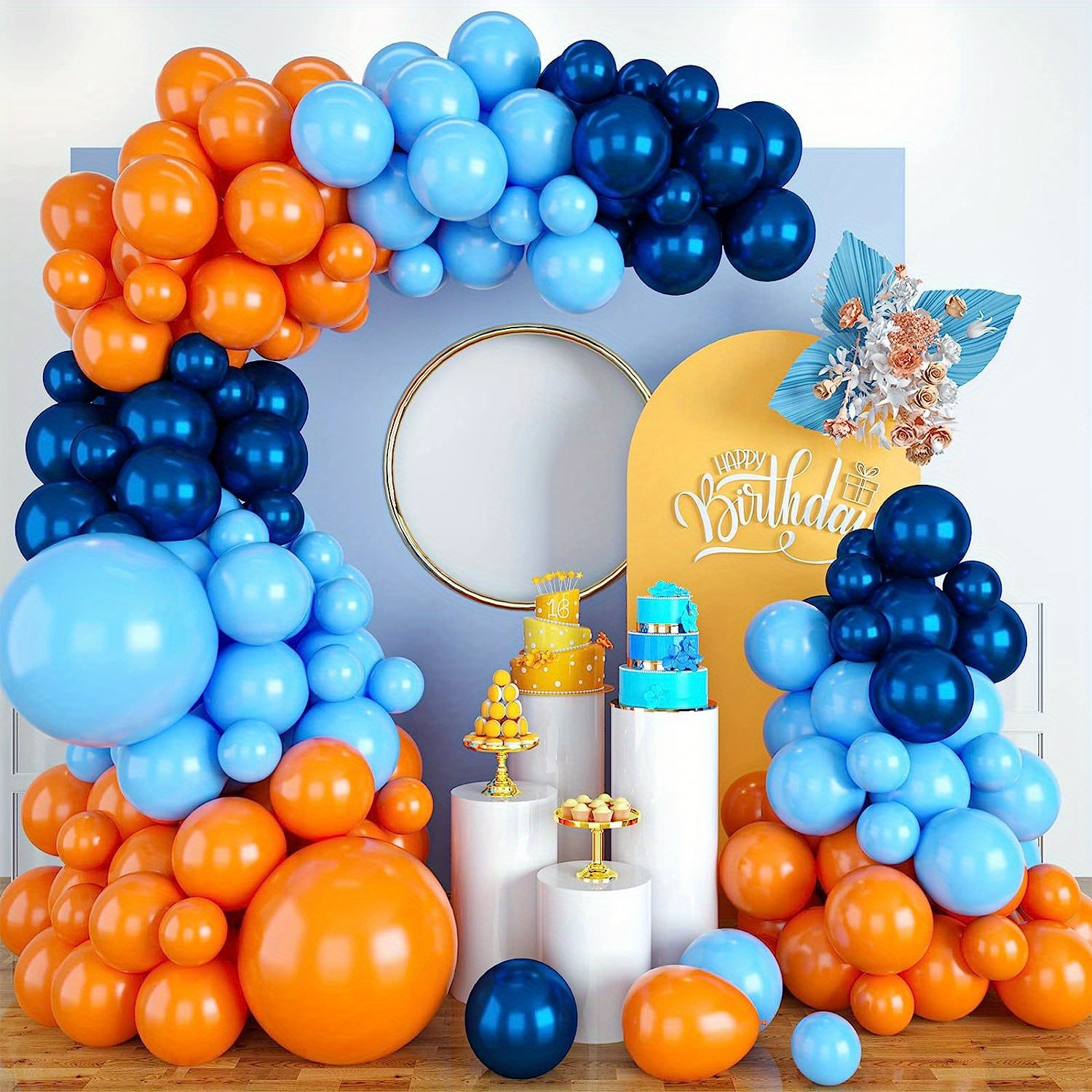 Party Supplies, Orange Balloon Garland Kit