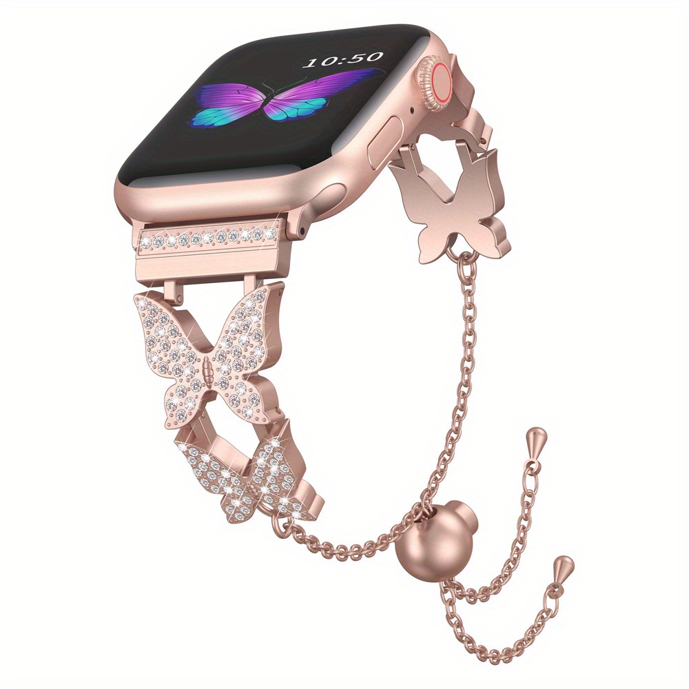 Bling Apple Watch Band Rose Gold fits 38Mm 40Mm 41Mm 42Mm 44Mm