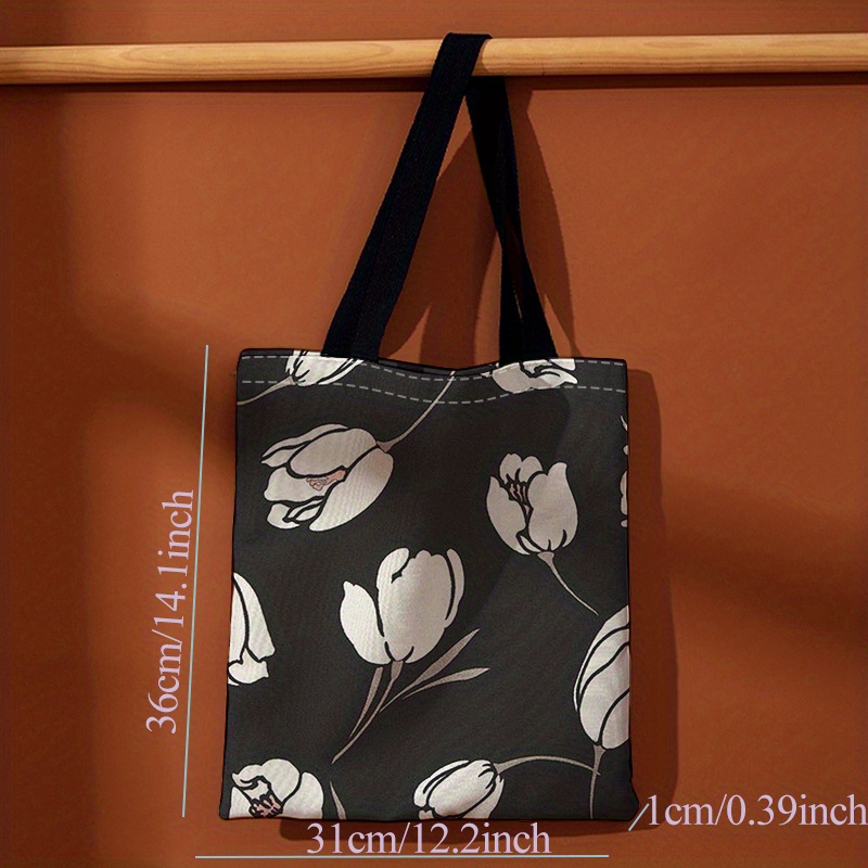 Cute Patterned Canvas Bag, Tote Bag, Shoulder Bag, Shopping Bag - Temu