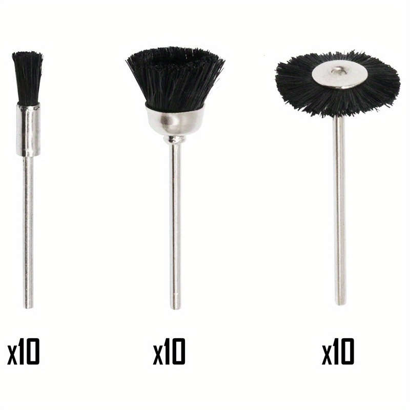 80mm Sisal/Horse Hair Bristle Wire Brush Wheel 3mm Shank For Dremel