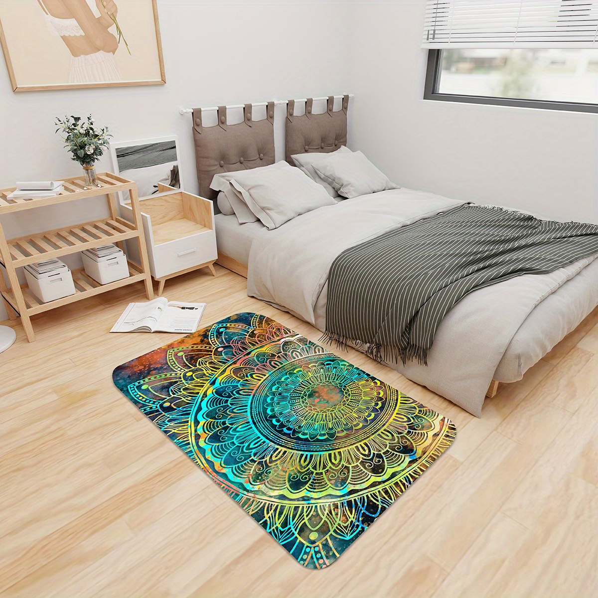 6 Styles Mandala Floor Mat,Kitchen Mats, Non-slip Mat & Kitchen Rug,Perfect  for Entry Way Kitchens and Bathroom(40*60/50*80/40*120/50*120/50*160cm)