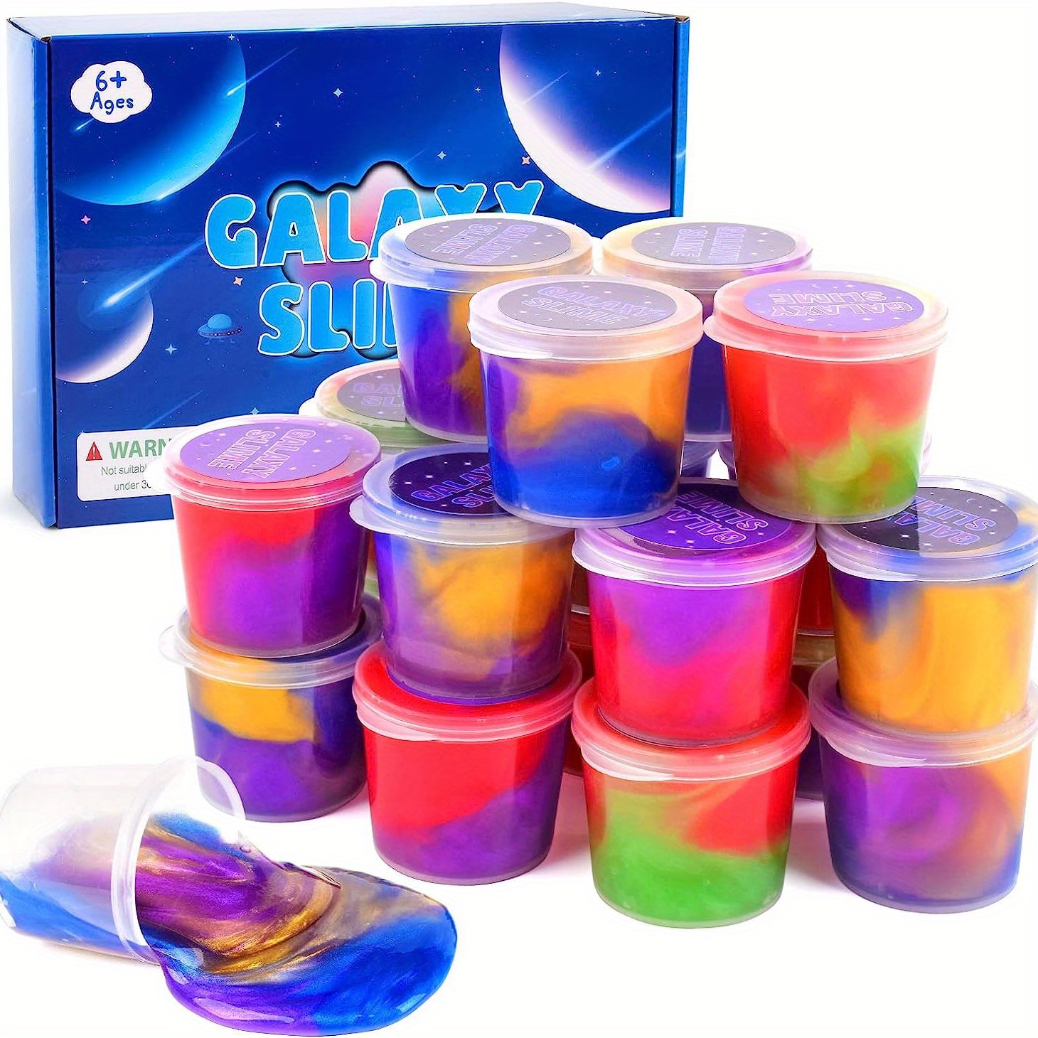 Mini Glitter Slime Containers - Bulk Party Favors - Putty