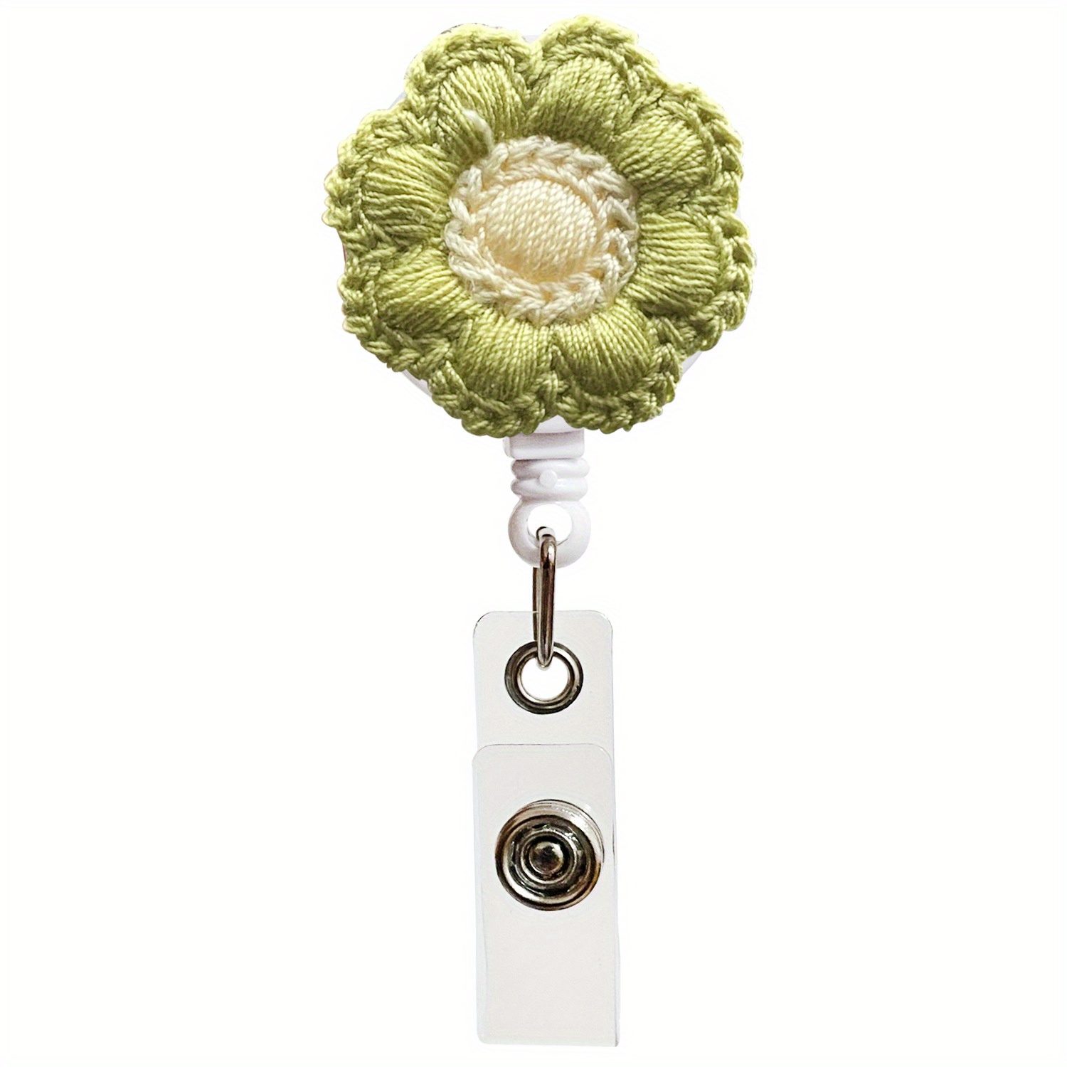 Retractable Sunflower Badge Reel For Nurses Teachers Badge Holder