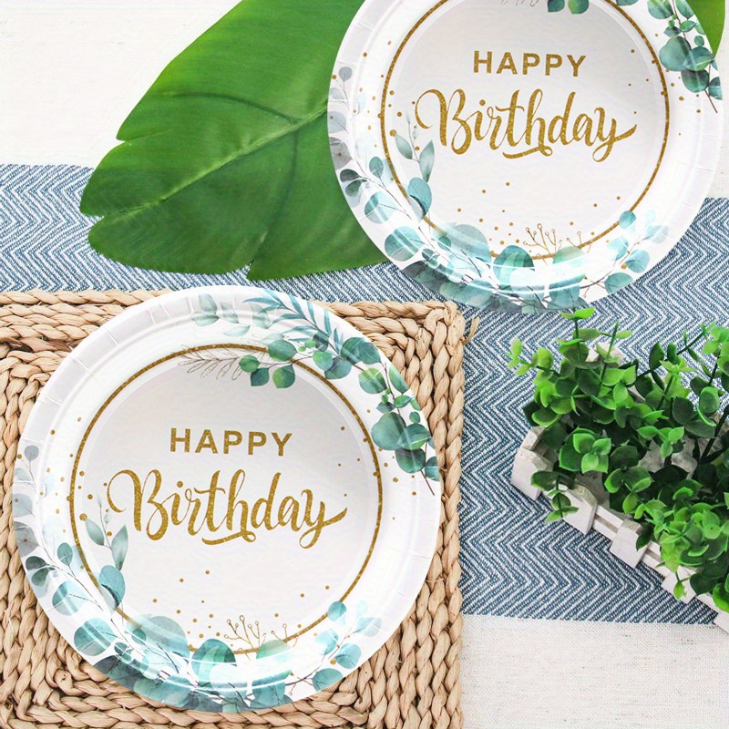 12 Pezzi, Forniture Per Feste Di Piatti Verdi Salvia, Piatti Per Baby  Shower Greenery Da 7 Pollici, Piatti Usa E Getta Di Eucalipto Per Boho  Bridal Shower, Decorazioni Per Compleanni, Decorazioni Per