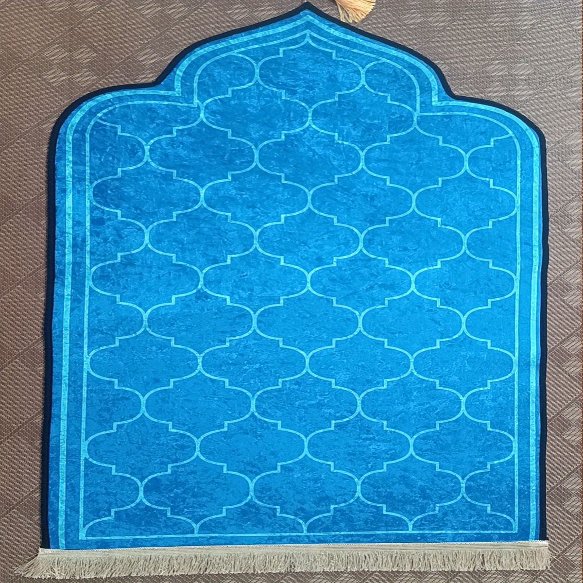 Tapis de Prière Musulman Portable avec Boussole - Format de Poche