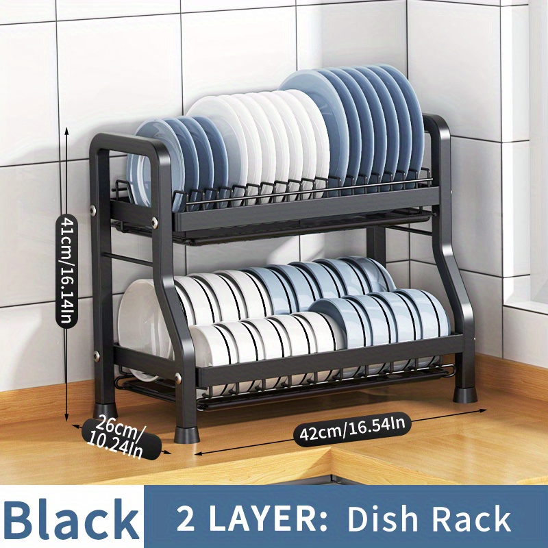 2-Tier Dish Drying Rack - Perfect for Countertops and Over the