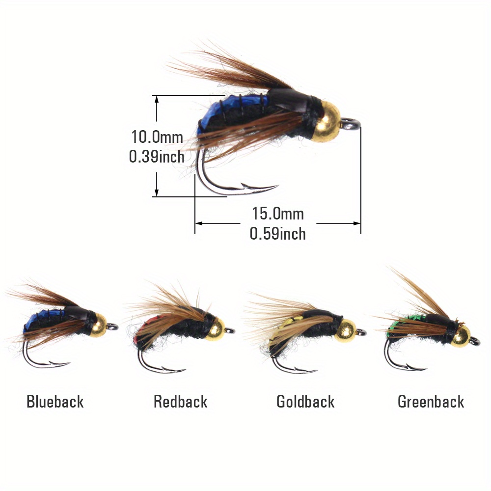 Artificial Nymph Fly Bead Head Bait Bionic Insect Fishing - Temu Canada