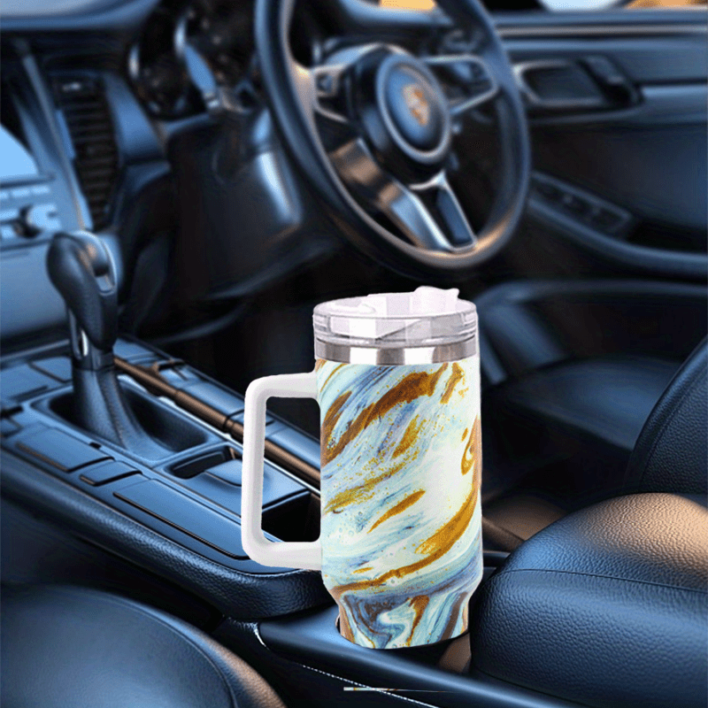 Stainless Steel Large Capacity Coffee Mug For Men Car Drink Holder