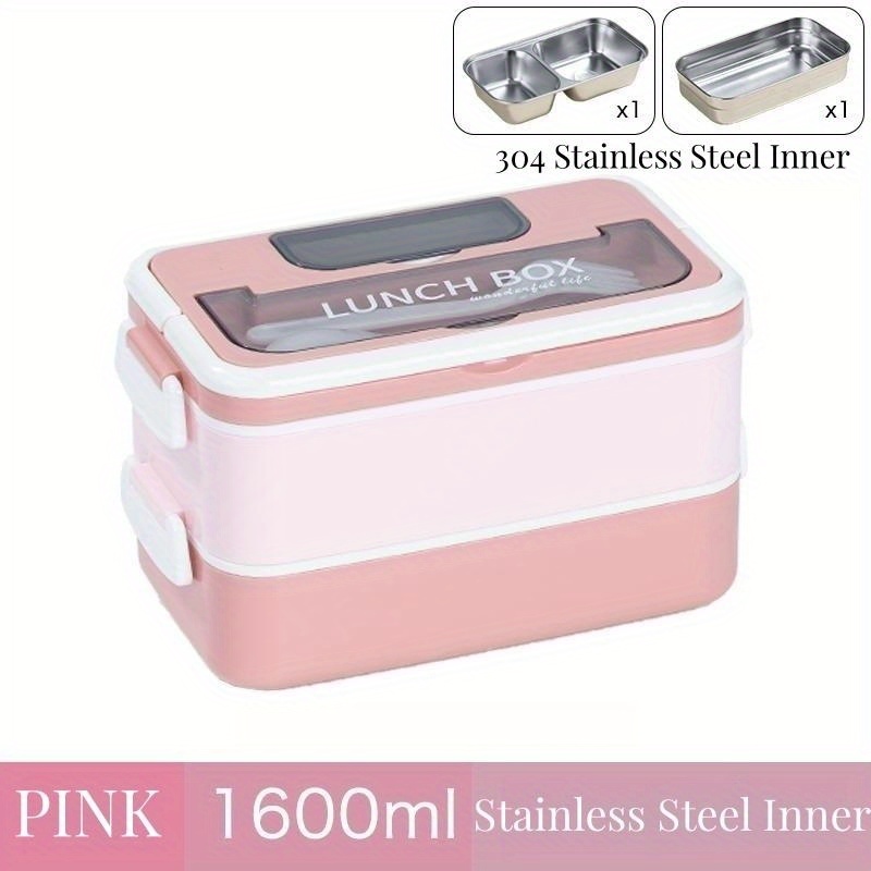 Multper Lunch Box, Improved 1600 ml Bento Lunch Box for Adults and