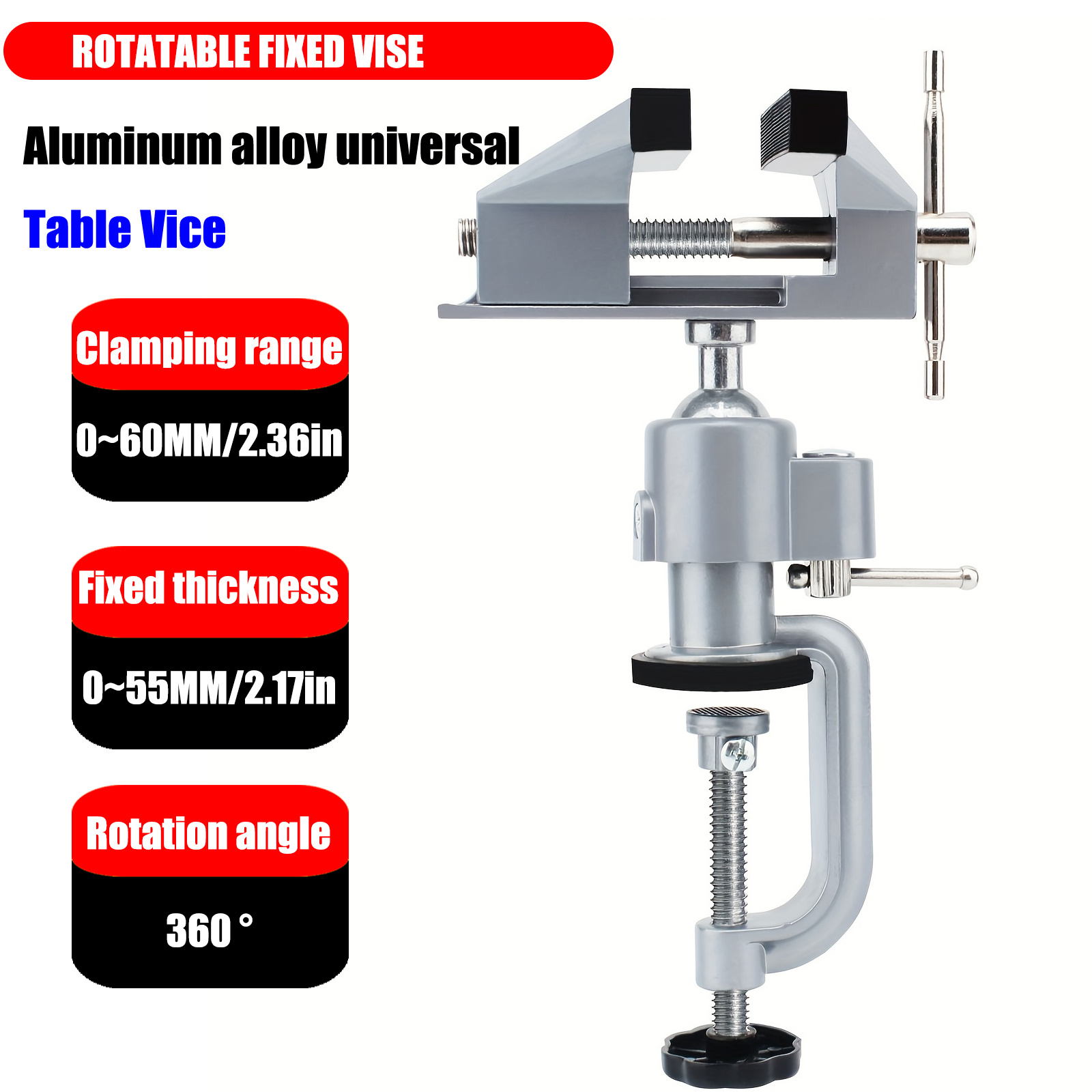 360° Rotating Aluminum Alloy Table Vise Universal Small Temu