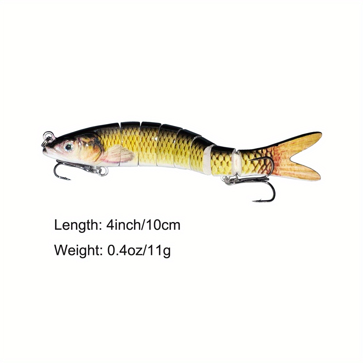  Fishing Lures for Bass, JAZALIC Segmented Hard T-Tail  Multi-Joint Lures Slow Sinking Lures for Saltwater Freshwater Trout Salmon  Pike Walleye Fishing Lures (A) : Sports & Outdoors