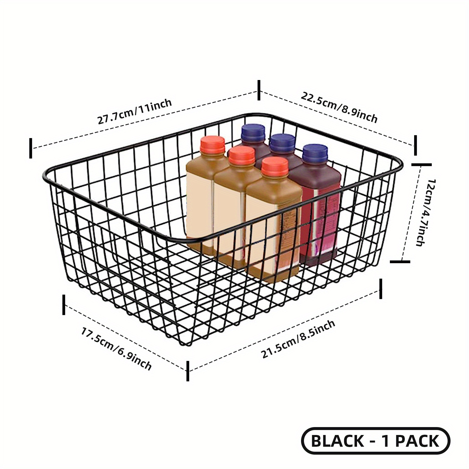 Metal Hollow Basket, Durable Storage Basket For Toiletry, Fruits,  Vegetable, Snacks, Desserts, Makeup Items, Household Storage Organizer For  Bathroom,bedroom, Desktop, Vanity, Home, Dorm - Temu