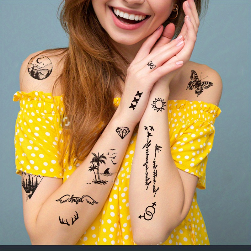 Design, Tattoos Adults Women Men Face Body Hand Finger Tattoo Sticker