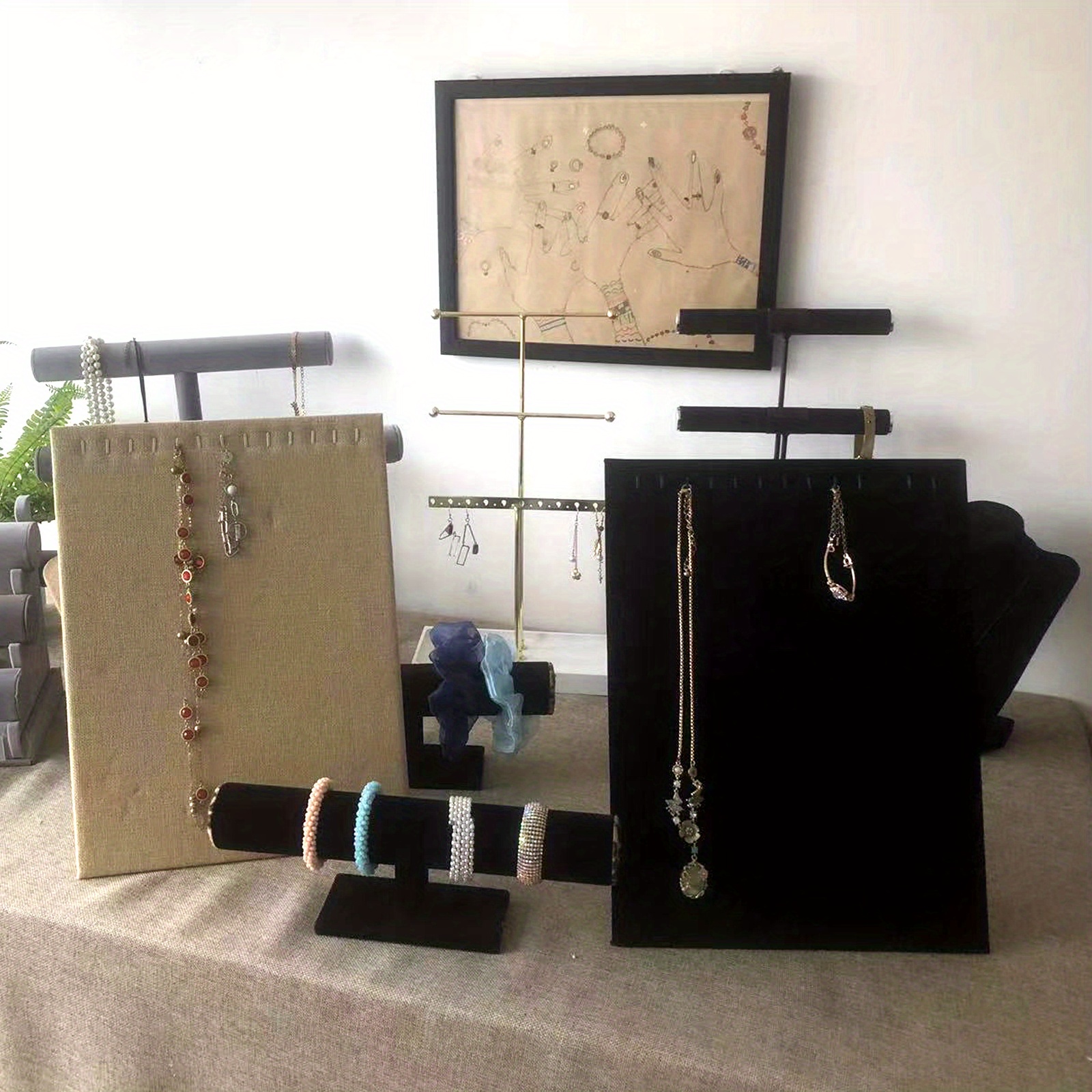 Tall Necklace Display With 13 Hooks Stylish Jewelry Display - Temu