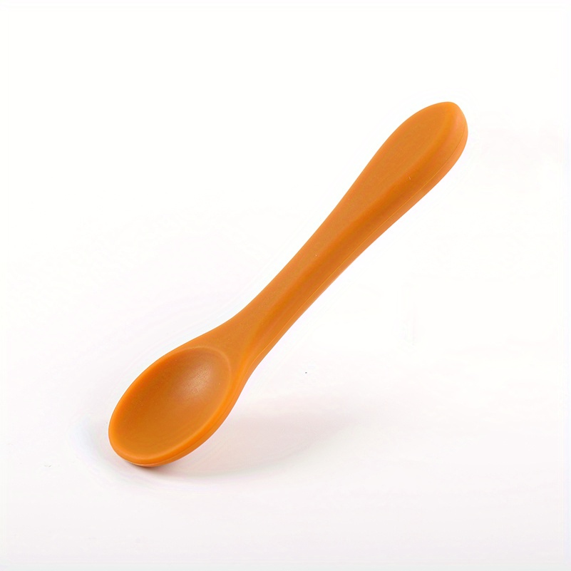 Baby Soft Tip Silicone Spoon With Box, Baby Safe Feeding Spoon, Self  Feeding Utensils For Kids Toddlers Training - Temu