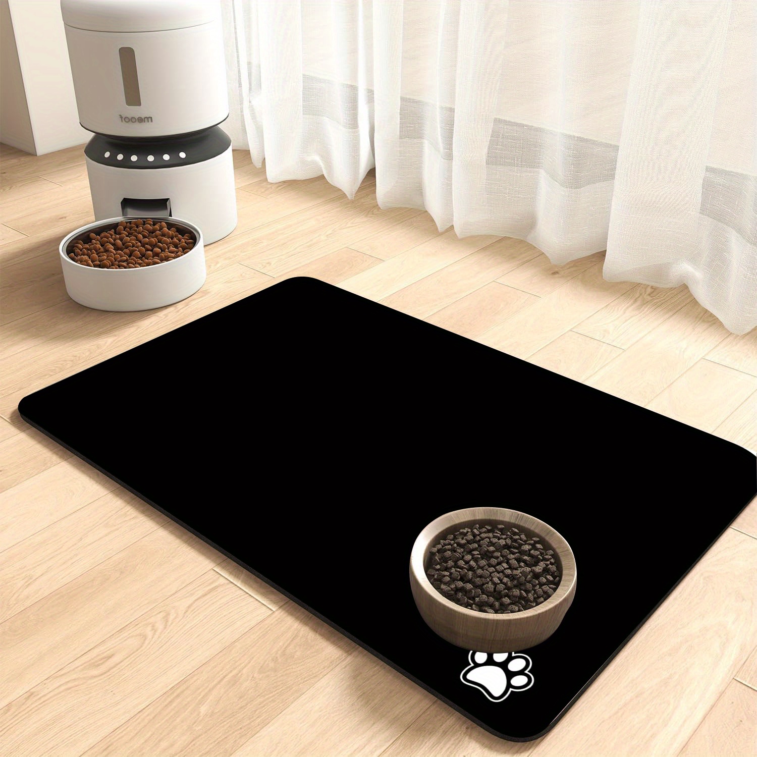  EAERSAN 17x23.6 Absorbent Dog Mat for Food and Water  Bowls-Quick Dry and No Stains,Easy Clean Pet Feeding Mats for Dogs,Cats and  Messy Drinkers,Absorbent Dog Food Bowl Mat for a Clean Feeding