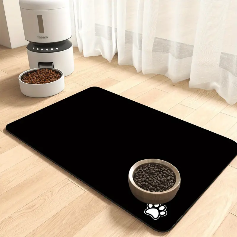 100% Water Absorbent Pet Feeding Mat, Dog And Cat Food Mats Contain Spills  Protects Floors, Placemats For Dogs Water Bowl, Pets Accessories - Temu